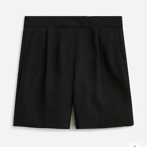 Jcrew black high rise suit short in city crepe